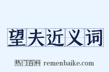 望夫近义词是什么意思的图片